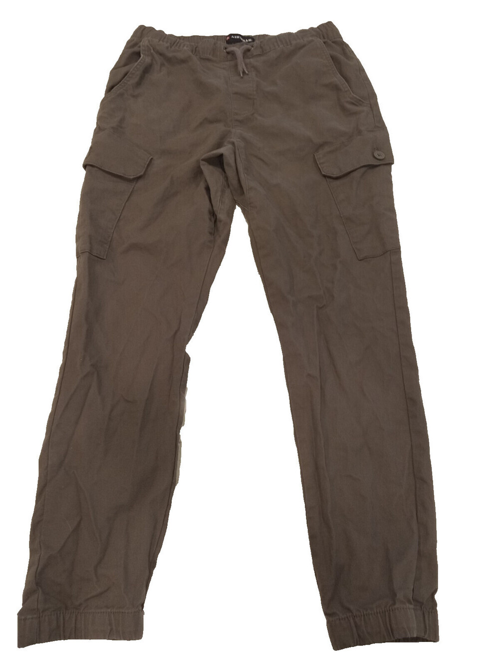 Airwalk Cargo Jogger Pants Mens Small S Brown Elastic Waist Tapered Leg